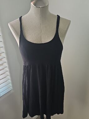 Black Scoop Neck Tank Dress